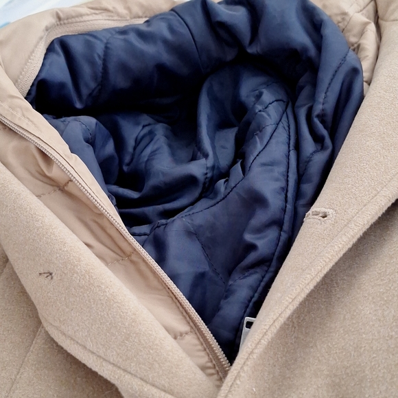 Zara Camel Pea Coat, Double Lining sz 8, NW0T - Picture 13 of 15